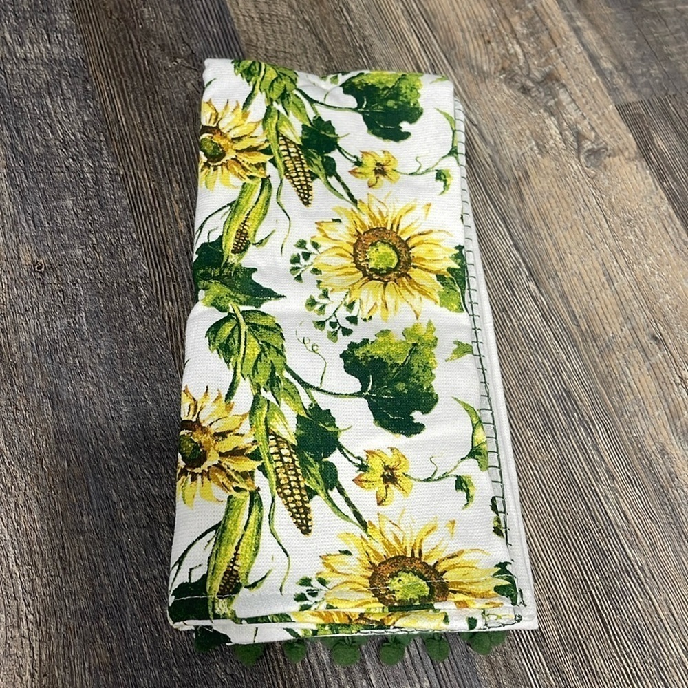 100% cotton 3 piece kitchen towel set